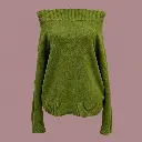 Camisola verde de malha ombro a ombro.webp