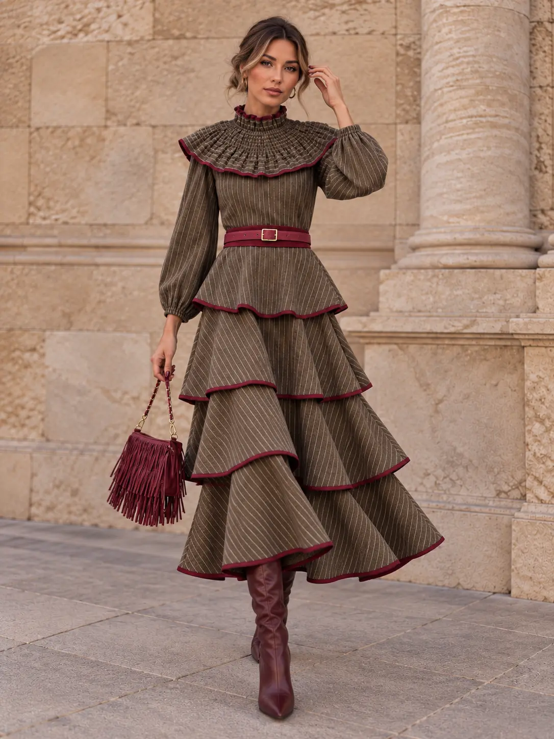 Retrato de Moda em Tons Borgonha.webp