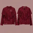Blusa bordô de renda, frente e costas.webp