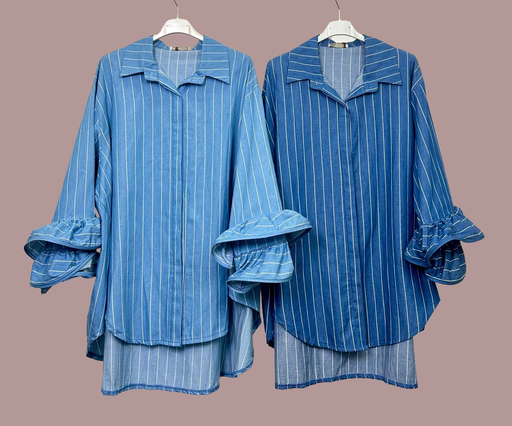 [85454B-azul] CAMISAS-85454B