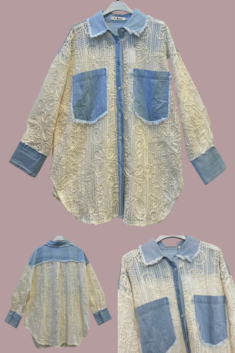 [SW5165-bege] CAMISAS-SW5165